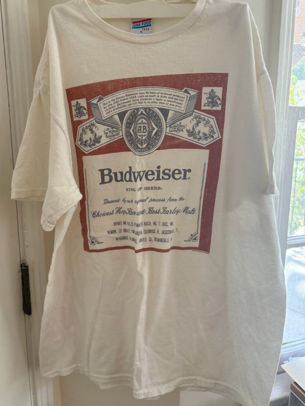 Budweiser Vintage T shirt white unisex M
